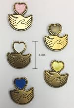 Product Description: Share Lapel Pin keepsake item; approximately 1" tall. Available colors: pink, blue, white, yellow and gold.</br> Share Lapel Pin