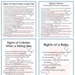 Rights of Parents/Baby/Siblings Cards, set of